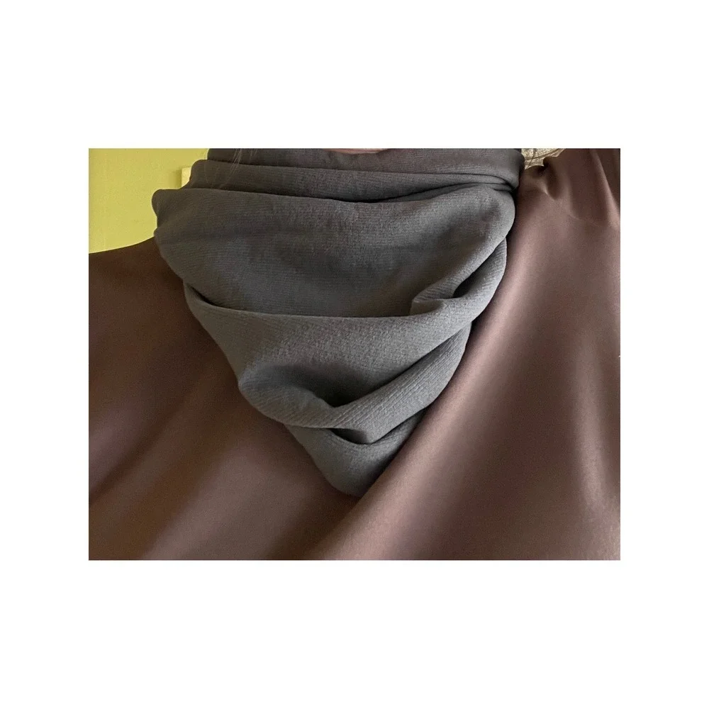 Womens Lilith Funnel Neck Scarf Collar Gray OS Made in France‎ 13